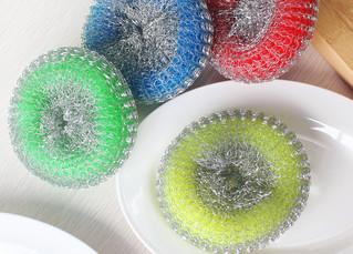 AISI 410 Stainless Steel Kitchen Sponge Scrubber With Strong Cleaning Capacity