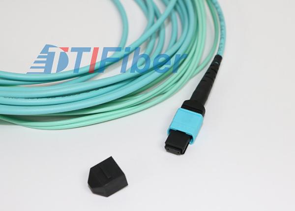 12 Core OM3 OM4 MPO Multimode Fiber Patch Cable for Telecom Network