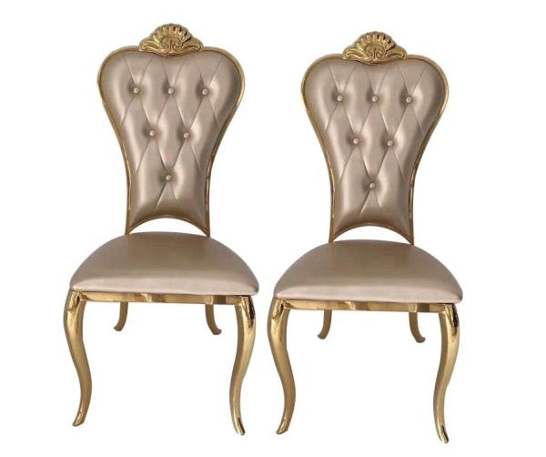 Wedding Party Event Golden Stainless Steel frame Wedding Chair Crown chair