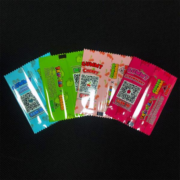 Embalagem de ervas daninhas Mylar finalizadas e brilhantes Retorno Selo térmico Sacos Mylar para doces gomosos