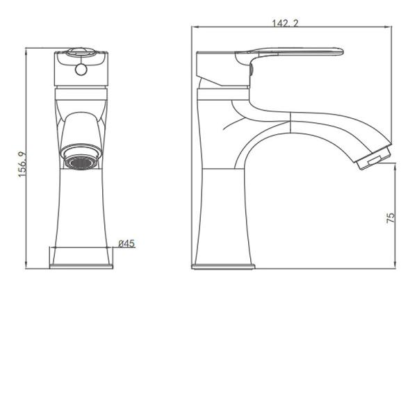 СТРЕЛКА AMP1110 кранов смесителя воды ручки современного Faucet Washbasin Bathroom смесителя таза одиночная