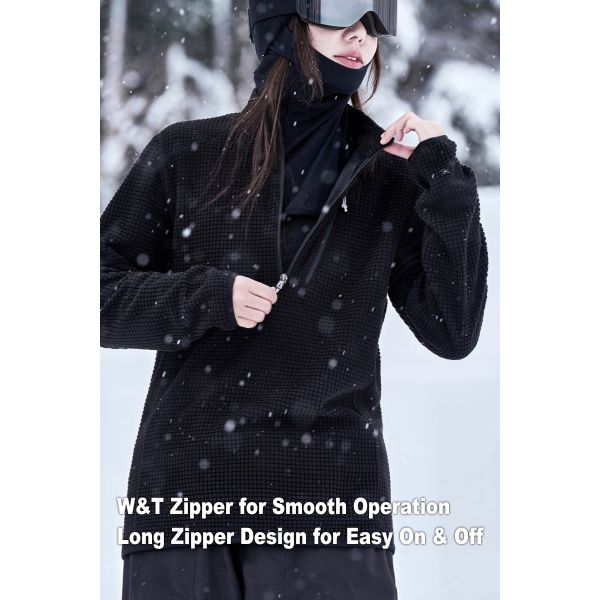 Custom OEM Plaid Polar Fleece Ski Mid Layer Couple Jacket Windbreaker Inner Liner