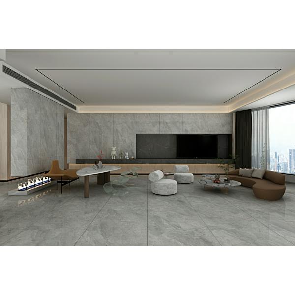 Carreau de porcelaine émaillée polie grise 900x1800mm Sol et mur intérieur