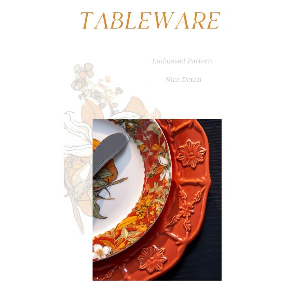 Turkish Style Porcelain Dinnerware Sets With Under Glazed Technique And Floral Design