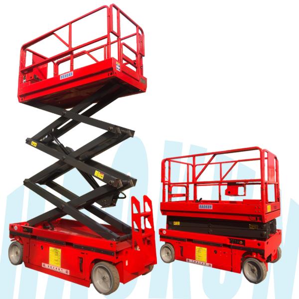 Self-Propelled 8-10m Electric Scissor Lift Truck 300kg Load Aerial Work Platform Table Hydraulic Scissor Lift for Cargo