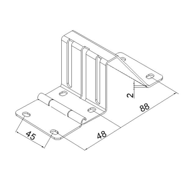 Industrial Garage Door Side Hinge Galvanised Steel / White Ral 9010