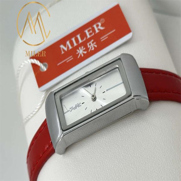 Impression au laser de logo en cuir courroie de quartz montre à 30 mètres étanche