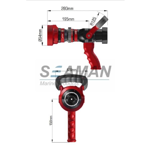 Автоматический пожарный рукав давления 4 положений высокий Nozzles расход потока пистолета пожара регулируемый
