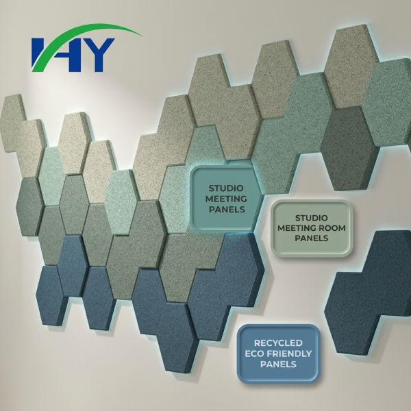 Hexagon Acoustic Panels High Density Polyester Fiber For Auditorium And Classroom Acoustic Treatment