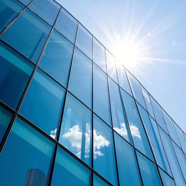 High Class Reflective Glass Curtain Wall Low E Coated Explosion Proof
