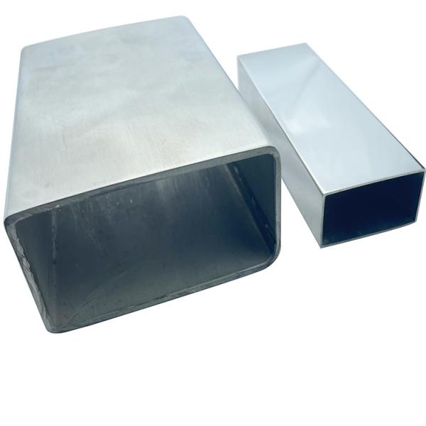 50 mmx150 mm Tubos de aço inoxidável de parede espessa de tamanho grande ASTM A554 201 304 316 tubos retangulares de aço inoxidável