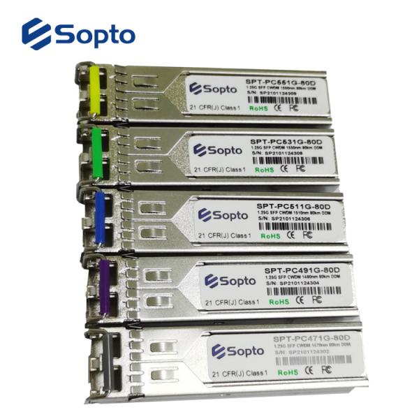 FTTH SFP Ethernet Optical Transceiver CWDM 1.25G 80km LC Interface