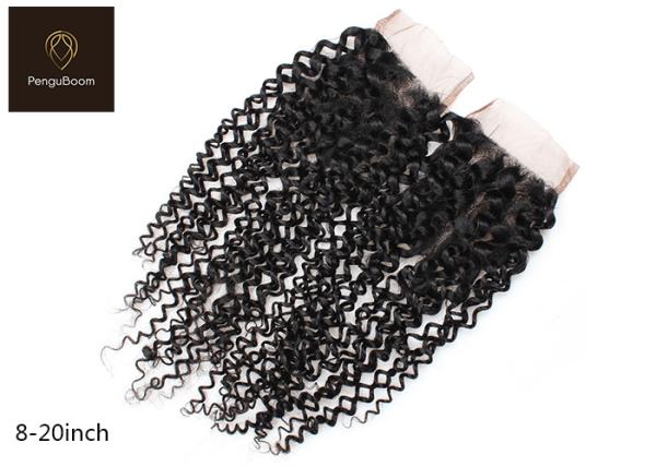 Grade 8A Curly Reinforced Remy Human Hair Closure 130% Density