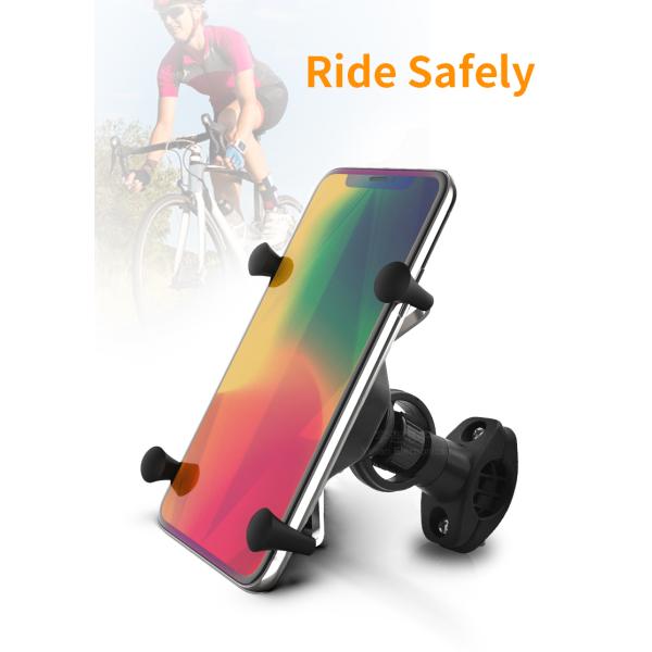 FCC Handlebar X Claw Motorcycle Phone Mount 360Degree Rotation 0.25KG