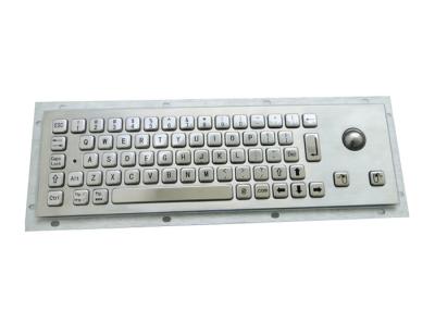 Teclado de quiosque industriais de aço inoxidável de pequena dimensão com trackball óptico