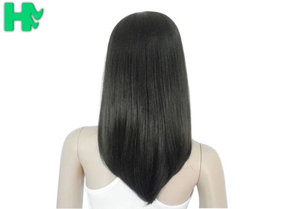 32 Humen Synthetic Black Wigs Normal Lace Single Bleached Knots