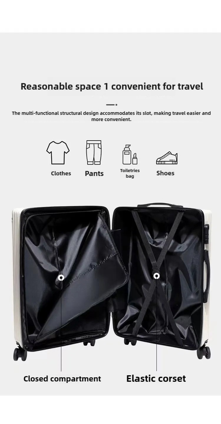Luxury High Quality PVC Suitcase Lightweight Travel Set for Business Trips Large-Capacity Carry-On Luggage