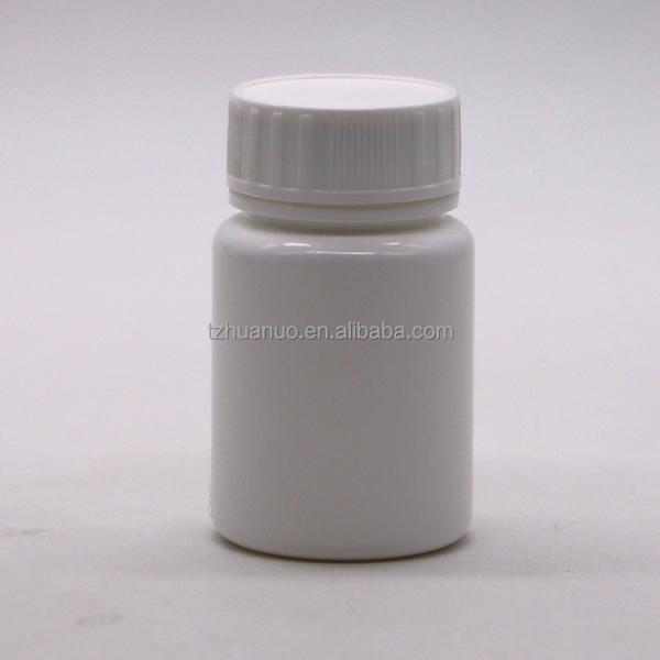 30ml Capacity HDPE Portable White Plastic Pill Tablet Container with Child Safety Cap