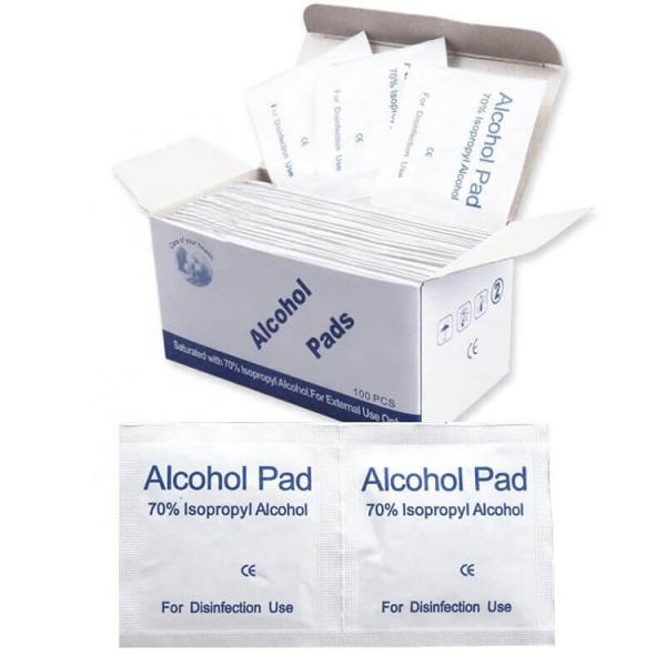 70% Isopropyl Medical Alcohol Swabs Pad , Alcohol Disinfectant Wipes Anti Virus