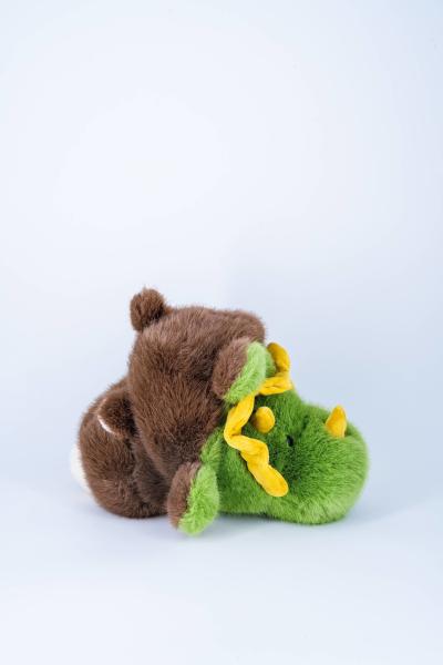 Dino And Brown Bear Plush Toy Dinosaur Bear Transformable Animal Stuffed Toy