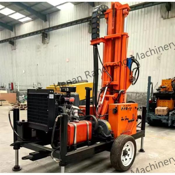 Small Hydraulic Wheel Type Water Drilling Rig 200m Borehole Drilling Machine for sale