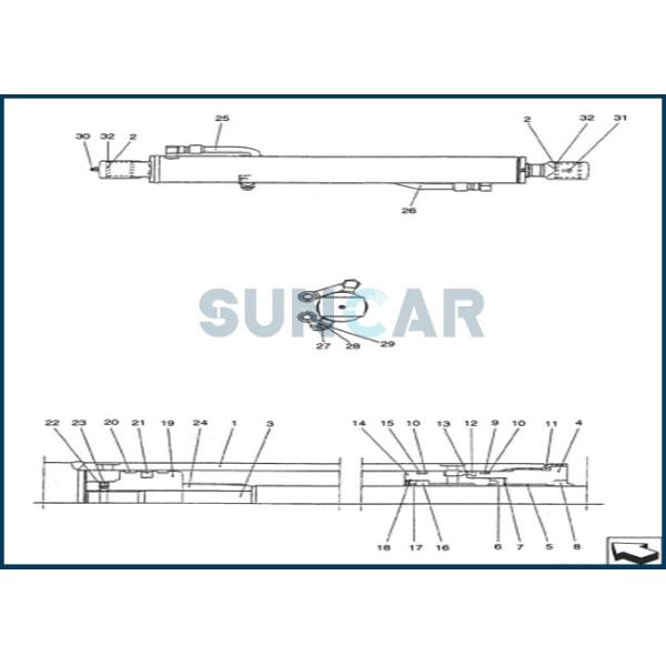 Комплект для ремонта уплотнения цилиндра руки PV01V00037R300 приспосабливает экскаваторы CX25 СЛУЧАЯ
