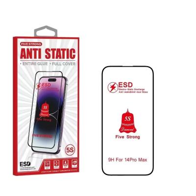 Protègeur d'écran anti-explosion ESD verre trempé Pour Iphone 14 Pro Max