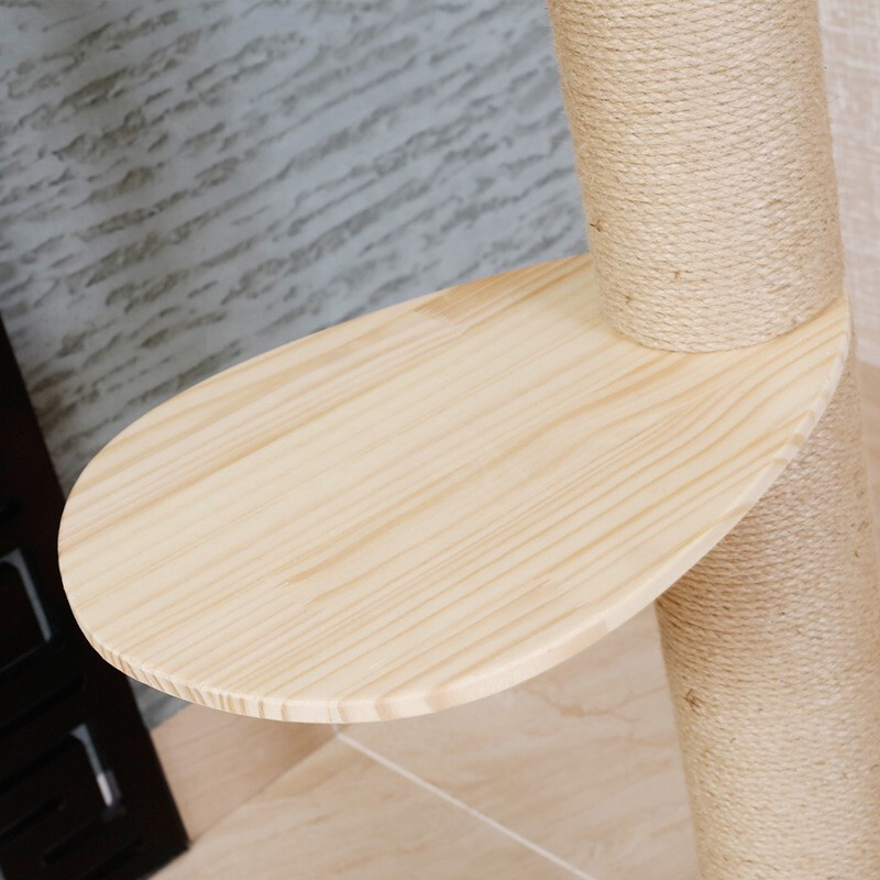 Floor-to-Ceiling Modern Luxury Sisal Wood Adjustable Durable Cat Climbing Frame Jumping Platform Cat Tree Condo Furniture Carton