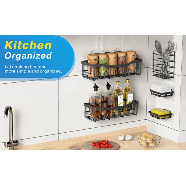 No Drilling Large Capacity Rustproof Stainless Steel Bathroom Organizer Bathroom Shower Shelves for Inside Shower Rack