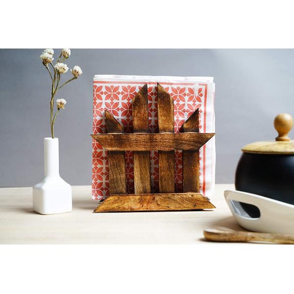 Customizable Rustic Napkin Holder for Farmhouse Decoration Printing Silk-screen/Burned