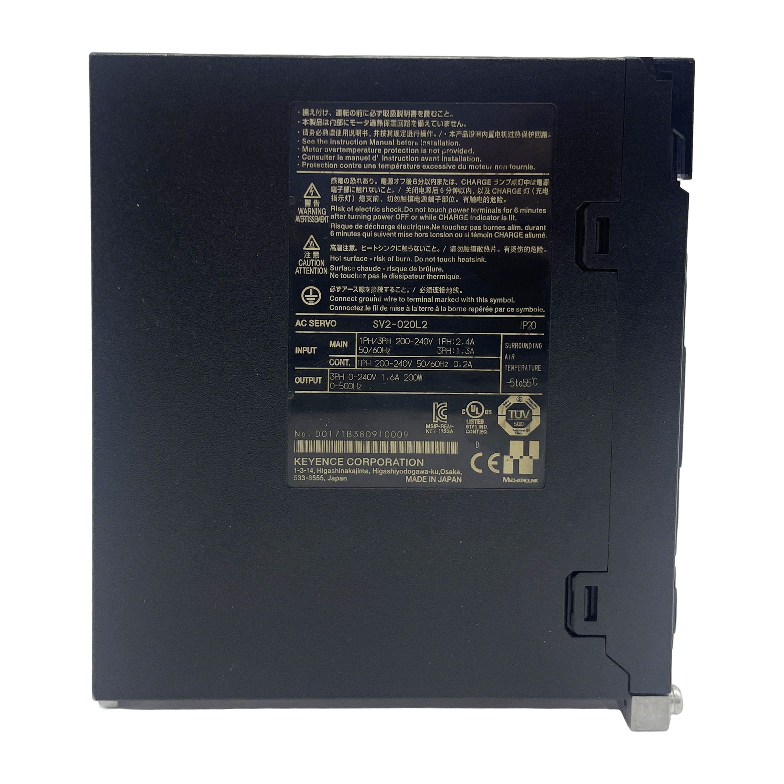 KEYENCE SV2-020L2 Servo Drive 200W Industrial Motion Control EtherNet/IP Communication