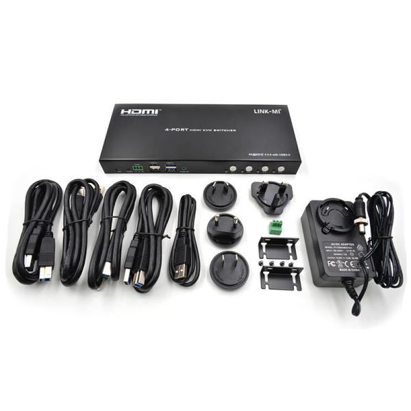 4 Port Network HDMI2.0 KVM Switch Up To 4K 60Hz 18Gbps