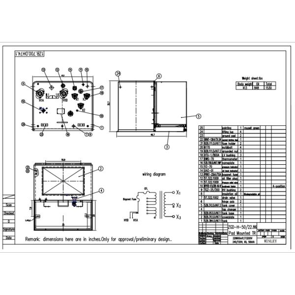 50Kva Single Phase Pad Mounted Distribution Transformer 22860GrdY/13200 IEEE/ANSI/DOE 2016 Standard