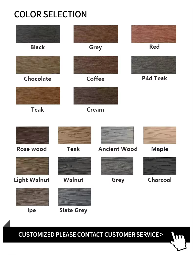 Waterproof Eco-Friendly Easy Maintenance WPC Decking Board for Outdoor and Commercial Use