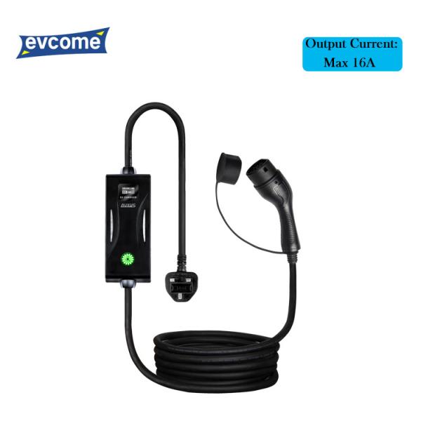 EVCOME Portable Ev Charging Station (220V 8A 10A 13A 16A) 5M Or Customized Cable With OEM  ODM