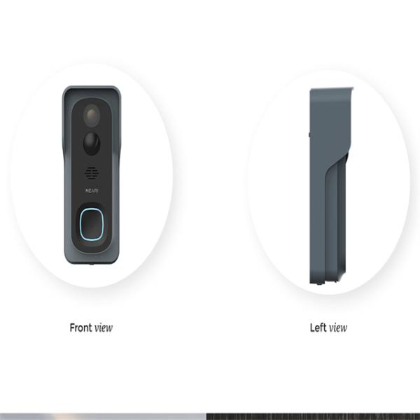 Puerta inalámbrica video elegante anti Bell de la leva de la mirilla del timbre 1080p Hd del hurto IP54