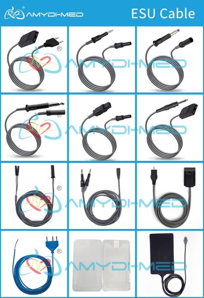 CE Certified Reusable Erbe Monopolar Cable 2p Plug For Surgical Protection