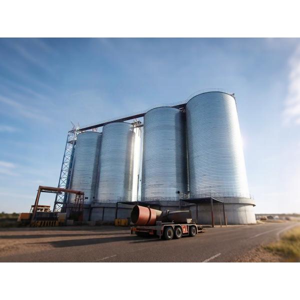 High Strength Spiral Steel Silo For Lime Storage Construction And Agriculture Industry