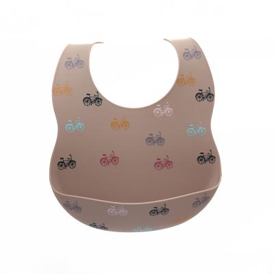Baby Eating Wearable Soft  FDA BPA Free Baby Bib Food Catcher