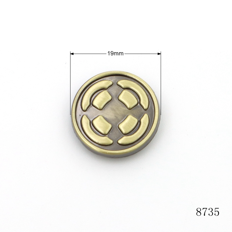 19mm Zinc Alloy Rivet OEM ODM Cap Rivet With Custom Embossed Logo