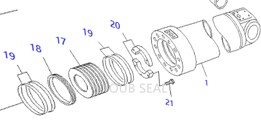 707-99-99020 ВЫВОДНЫЙ ЦИЛИНДР WA1200-3 СЕРВИСНЫЙ КИТ
