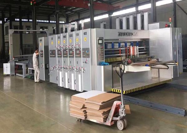 Automatic Feeder Corrugated Box Flexo Printer Slotter Die Cutter Stripping Stacker Machine