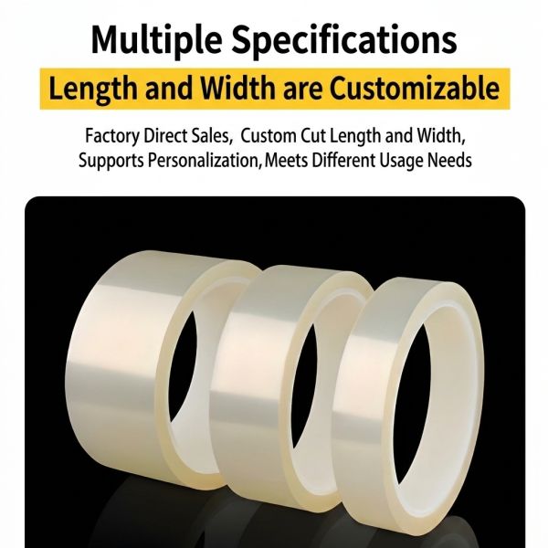 Ultra Clear PET High Temperature Tape with No Residue and 180-220℃ Heat Resistance for Electronics