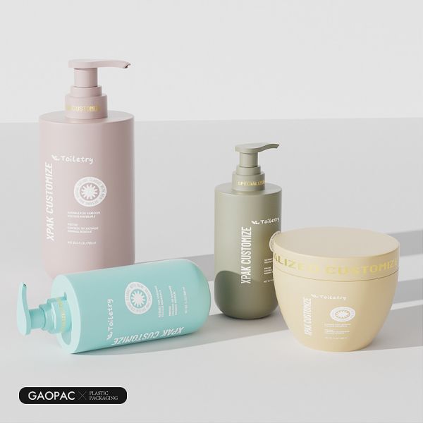 Customizable 300ml Plastic Cosmetic Jar with Pink Cap PET Cream Jar for Skincare Lotion