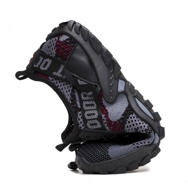 Men's Breathable Mesh Walking Sneakers with Anti Slip Outsole and PVC Injection Sole