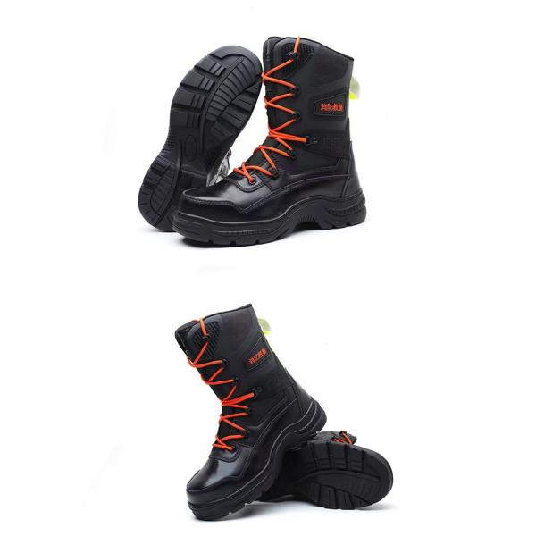 Waterproof Firefighter Rescue Boots Anti Puncture Oil Resistant Safety Boots