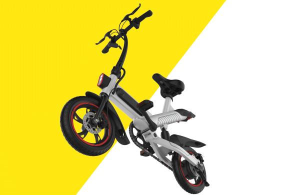 Lightweight Electric City Folding Bike Front & Rear Disc Brake 120kg Loading Ability