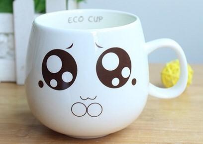 New Product Cute Cartoon Design Pattern New Bone China Ceramic Coffee Mug