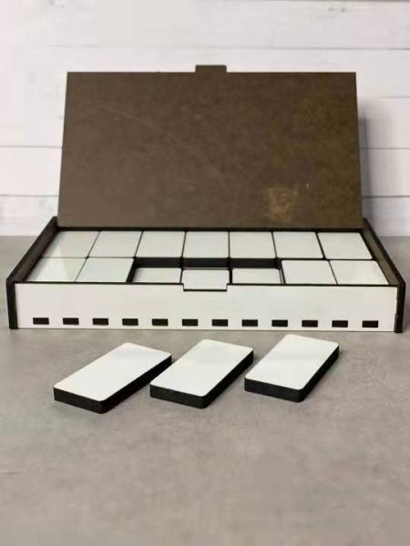 Modern MDF Wooden Anniversary Sublimation Dominoes Custom Dominoes Set For Social Get-Together With Sublimation Box