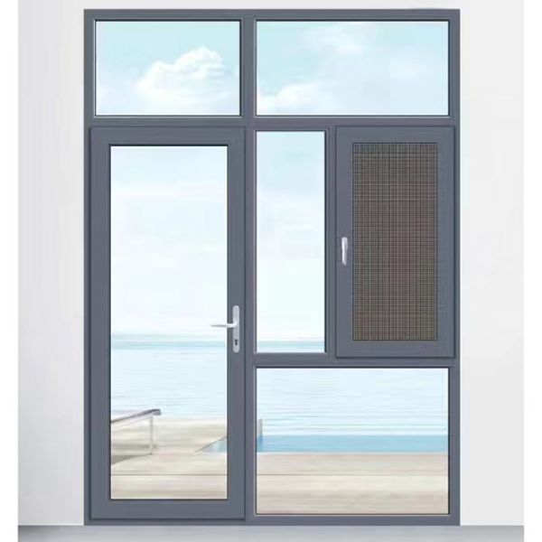 Soundproof Double Glazed Modern Black Aluminum Windows Custom Color
